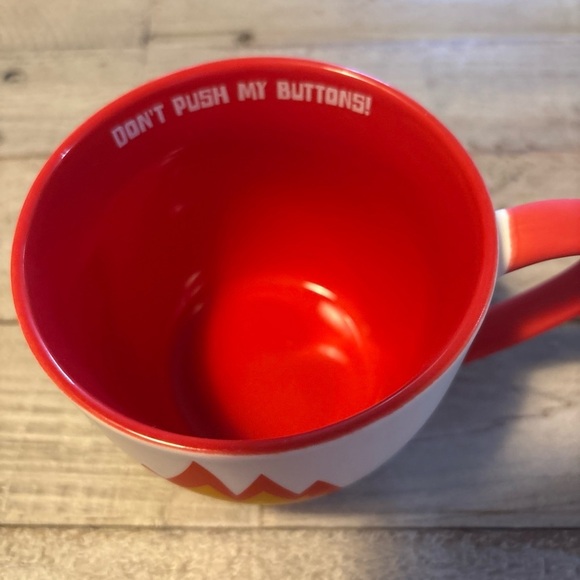 Disney Inside Out 2 ANGER DON'T PUSH MY BUTTONS! Soft Touch Ceramic 16oz Mug NEW - Picture 11 of 13
